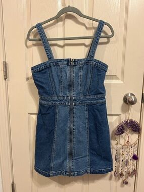 wild fable Blue Denim Zip-Front Mini